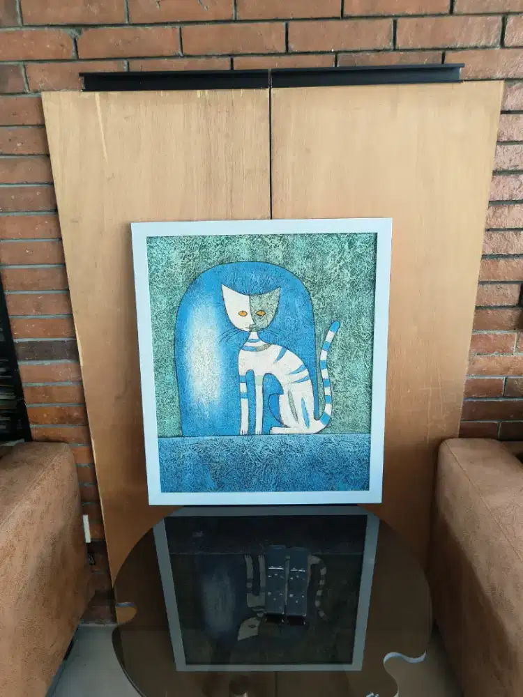 Lukisan Kucing Frame 55x65x2 cm