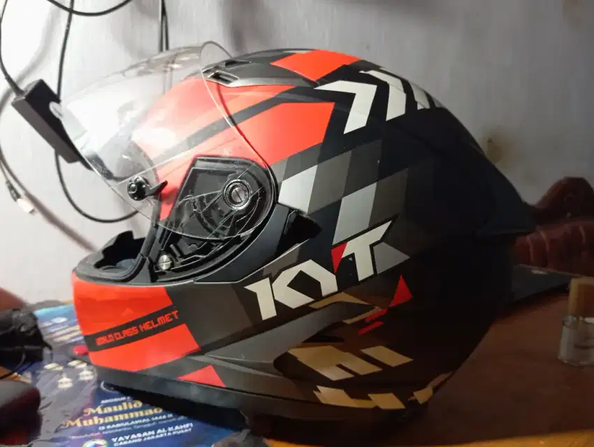 KYT Falcon 2 Black Matt Red Doff