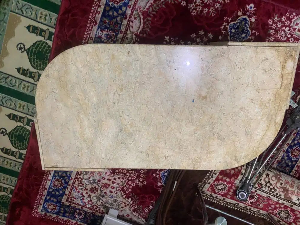 Meja kopi ruang tamu MARMER ASLI - BEKAS - NEGO