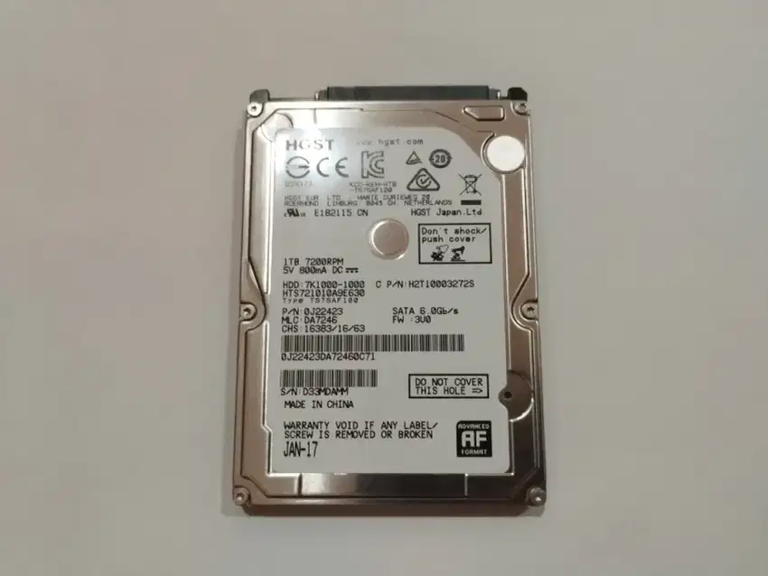 Hard Disk Internal Laptop 1TB 2.5 Inch