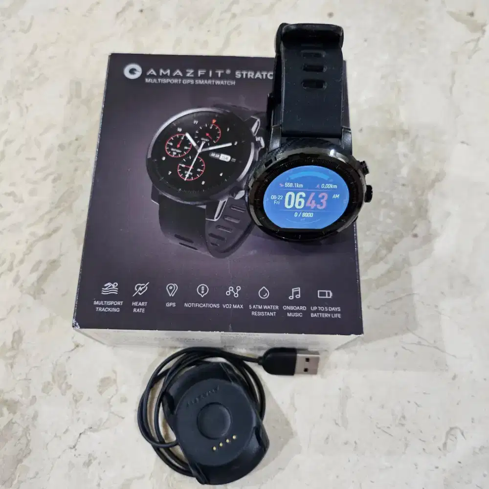 MURAH AMAZFIT STRATOS Full Set MULUS