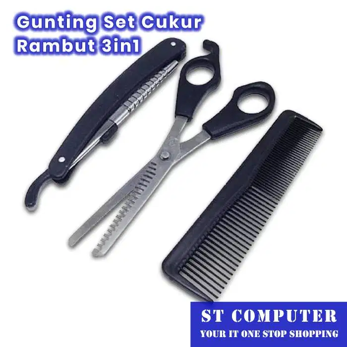 Gunting Set Cukur Rambut 3in1