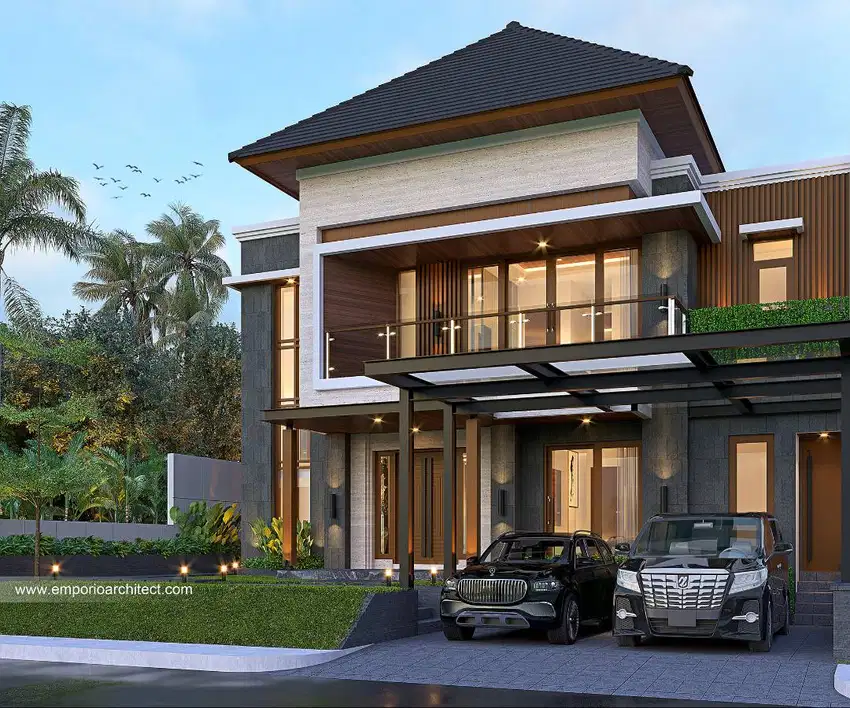 Jasa Arsitek Denpasar Desain Rumah 334m2 - Emporio Architect