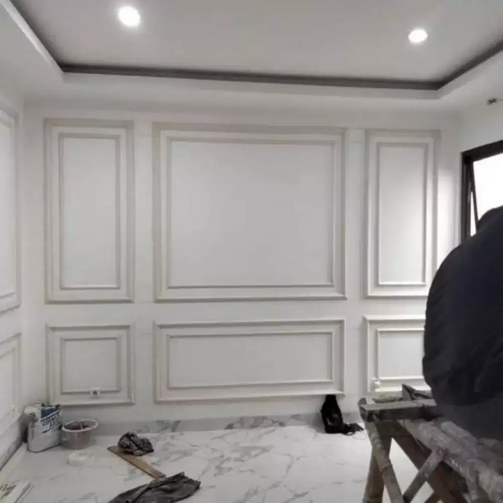 Partisi plafon PVC aluminium Kanopi wolmoding