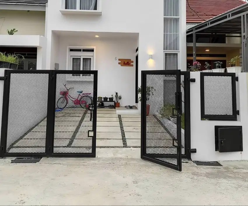 Pagar rumah minimalis sliding / lipat, Bandung. sawargi kreasindo