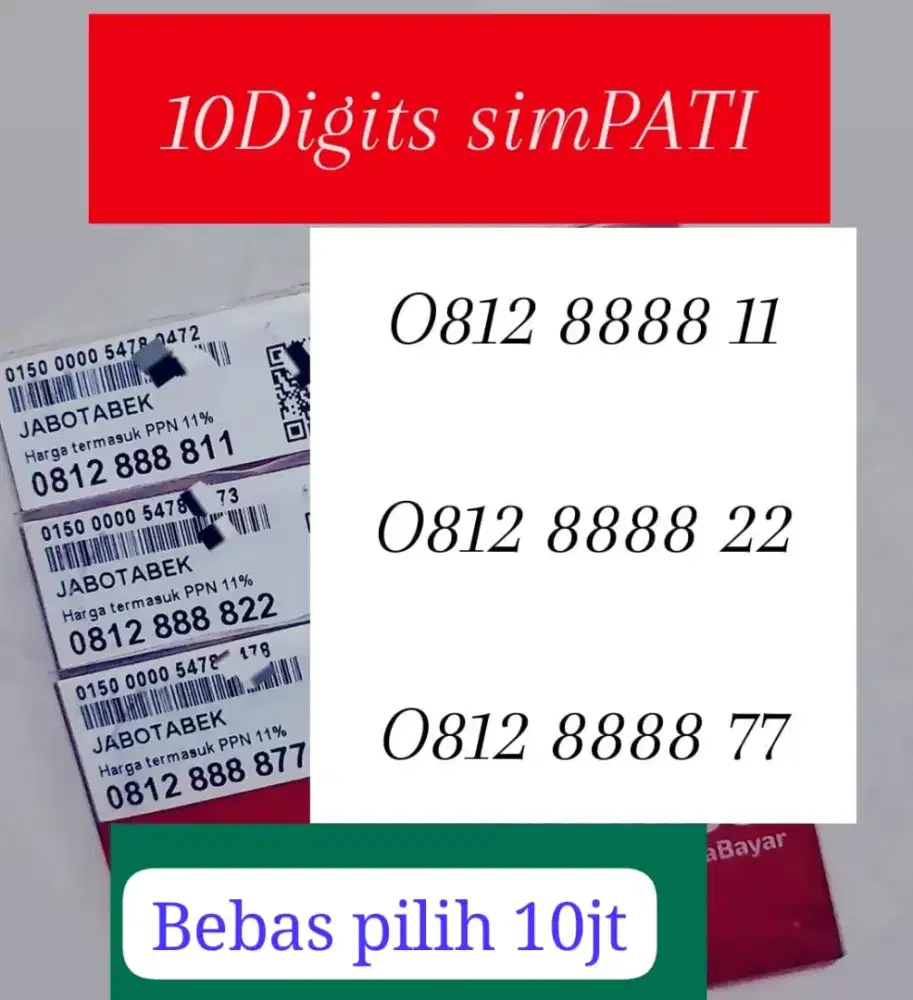 Nomor Cantik 10 digit SIMPATI