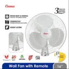 Kipas dinding remote 16 inc