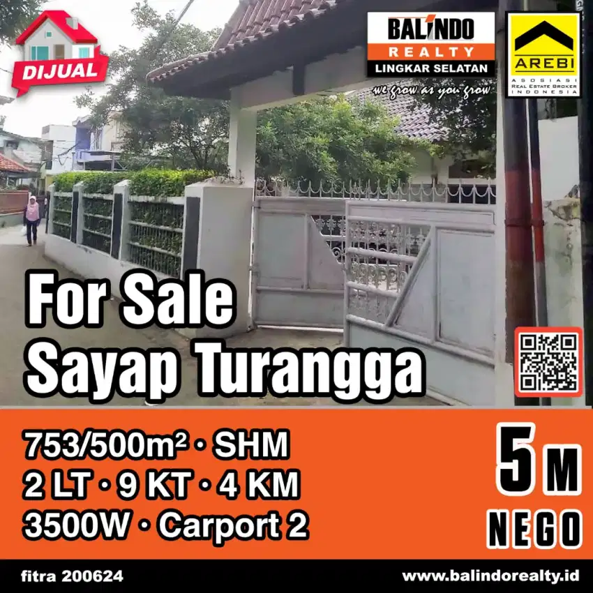 Jual Cepat Rumah Asri Sayap Turangga - Buah Batu