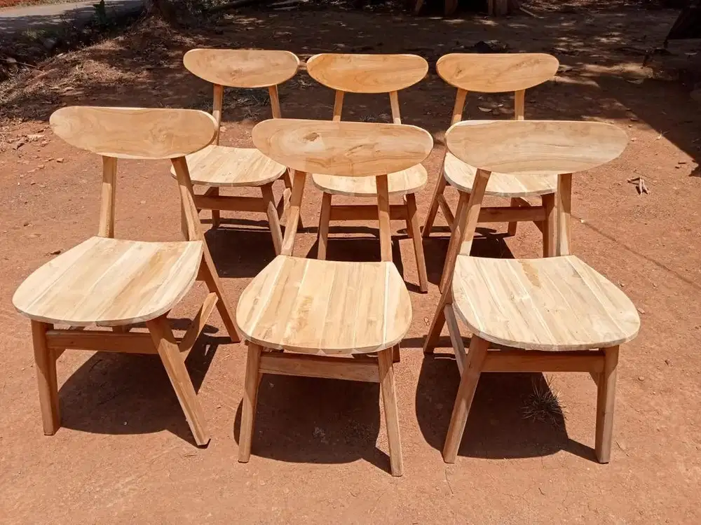 KURSI ROPAN KURSI CAFE BAHAN KAYU JATI TANPA CAMPURAN