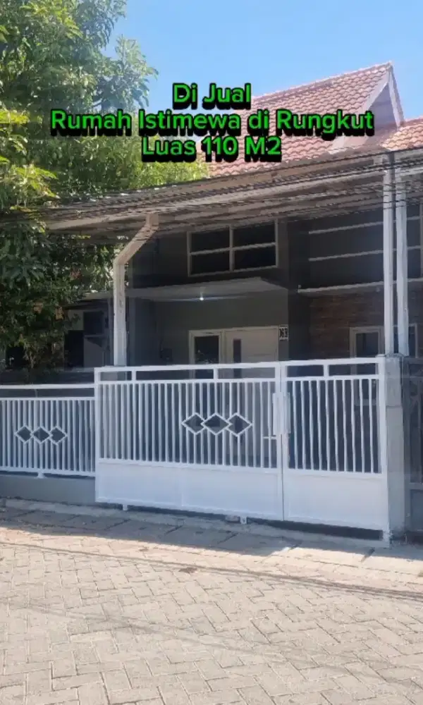Hunian dengan jalan 3 mobil di daerah rungkut