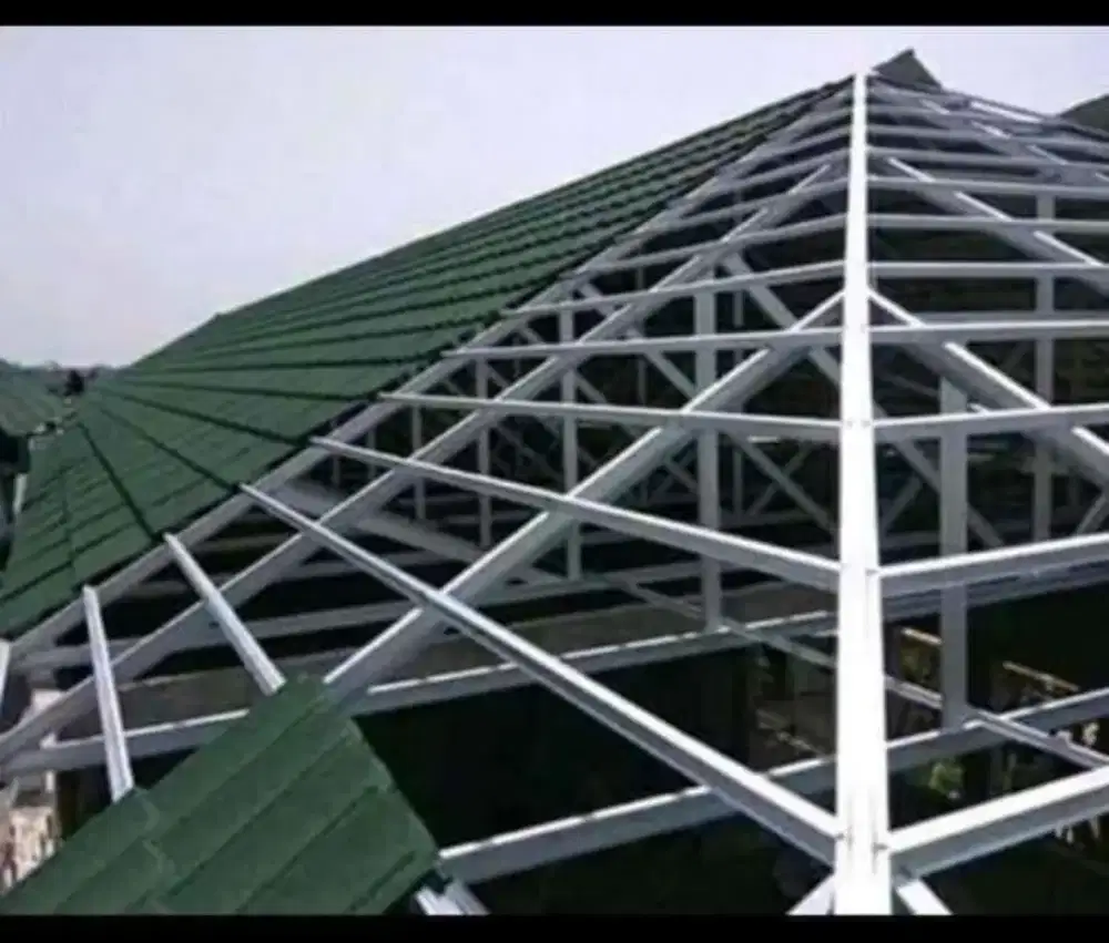 Pemasangan atap bajaringan murah dan ringan dan bersahat