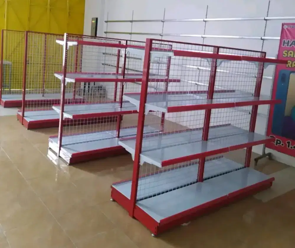 RAK GONDOLA MINIMARKET SUPERMARKET BERKUALITAS RAK. DINDING