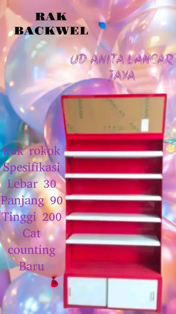 RAK DISPLAY BACKWELL BELAKANGBKASIR/ RAK ROKO VIRAL