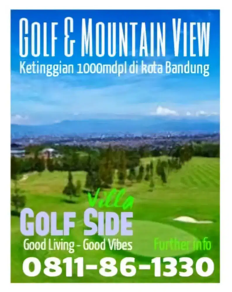 Villa Eksklusif Golf Side view Golf dan Gunung di Kota Bandung