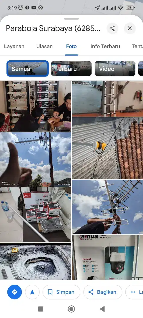 Antena Uhf digital dan Antena parabola.Teknisi langsung ke lokasi anda