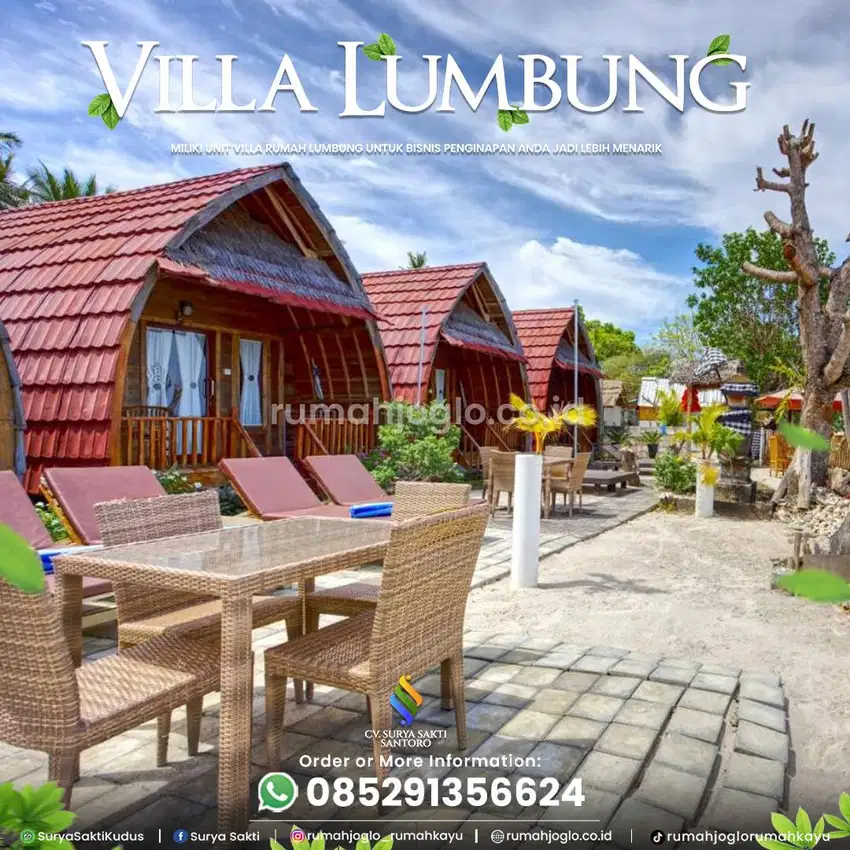 Villa Rumah Lumbung Kayu Jati Asli