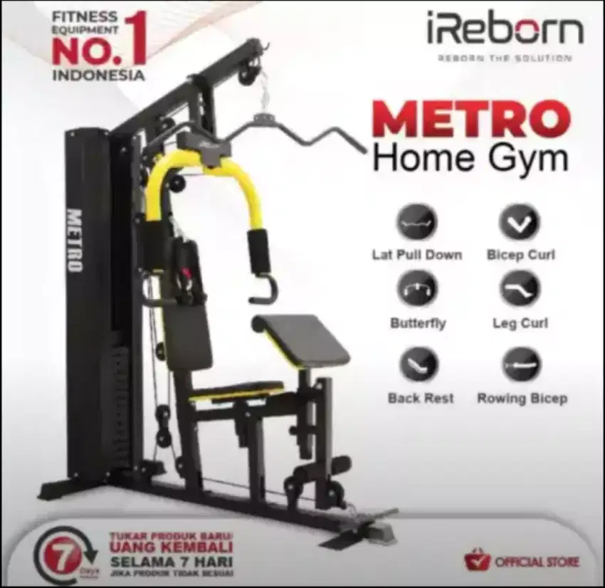 Homegym iReborn Include Beban Angkat 75kg