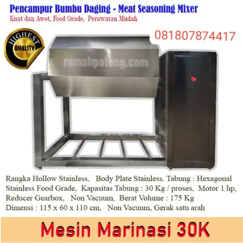 Mesin Marinasi Ayam atau Daging