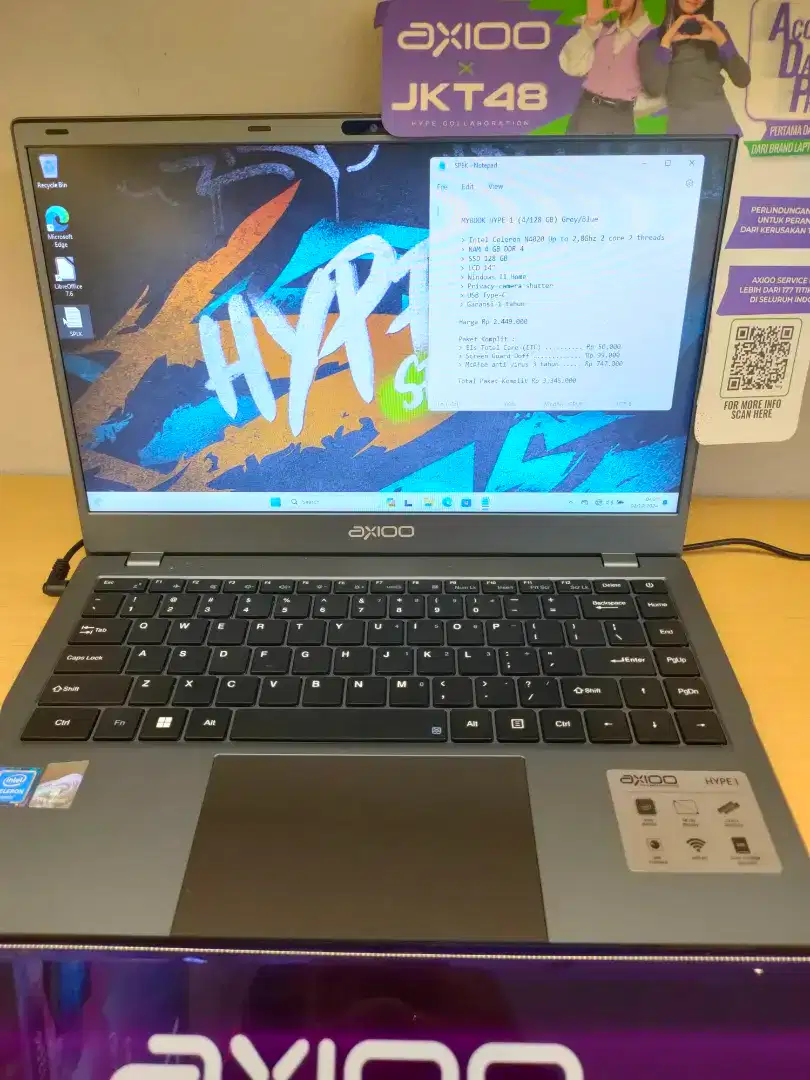 Axioo mybook type 1 4/128