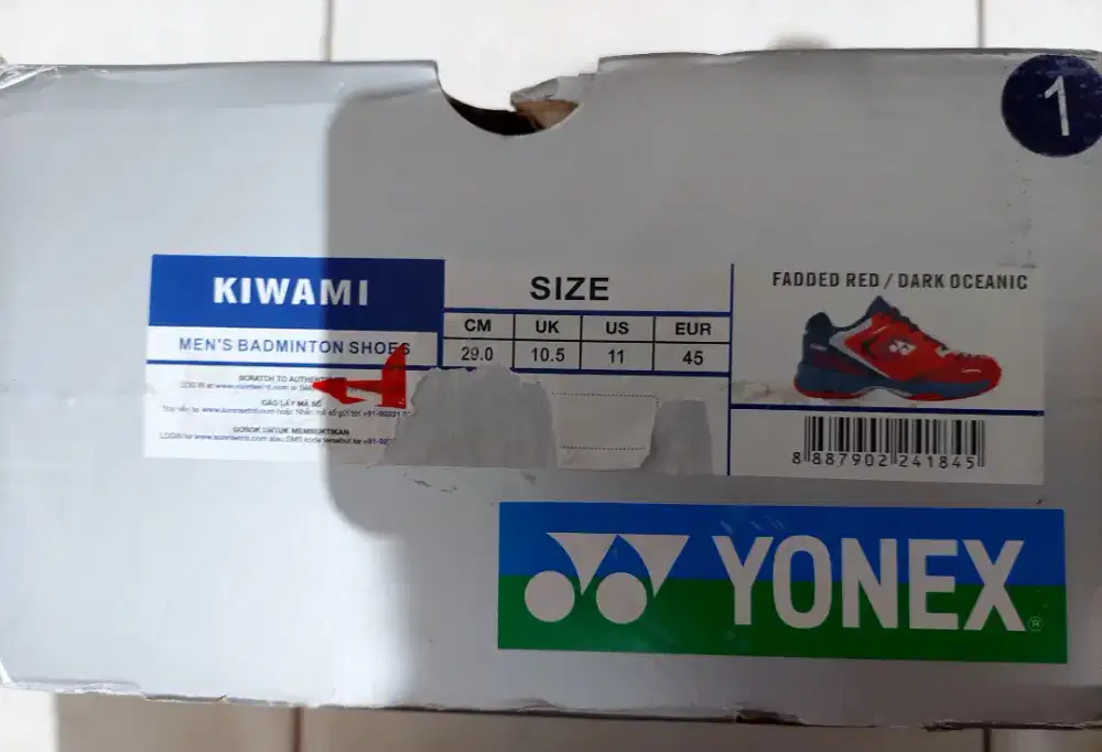 Sepatu yonex original tipe kiwami
