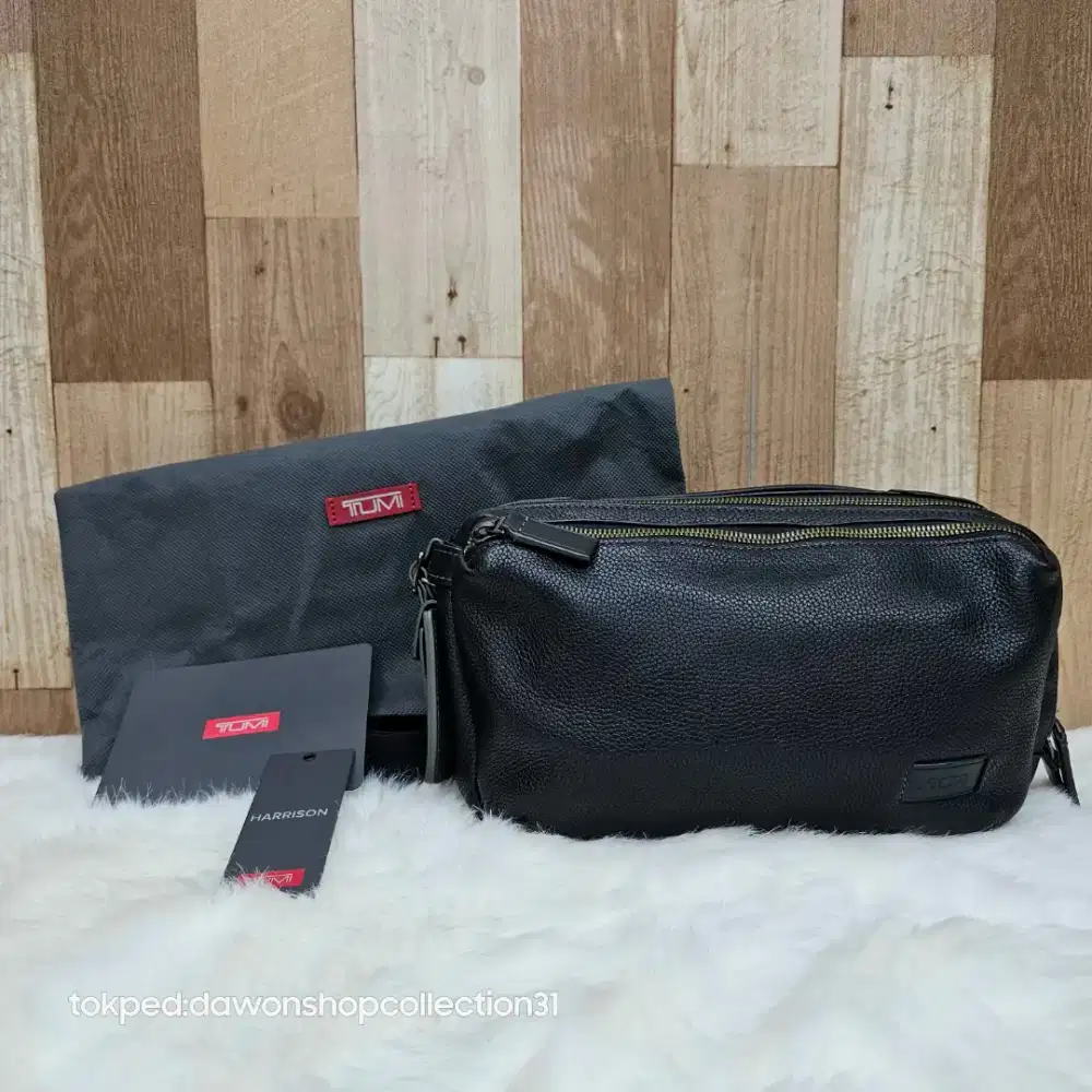 Tumi harrison daniel utility pouch leather original