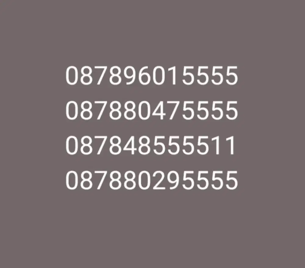 Nomor Cantik XL Kwartet Bukan simpati indosat tri smartfren