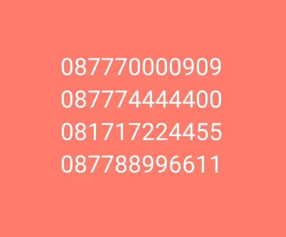 Nomor Keren Cantik XL bukan indosat telkomsel Tri smartfren