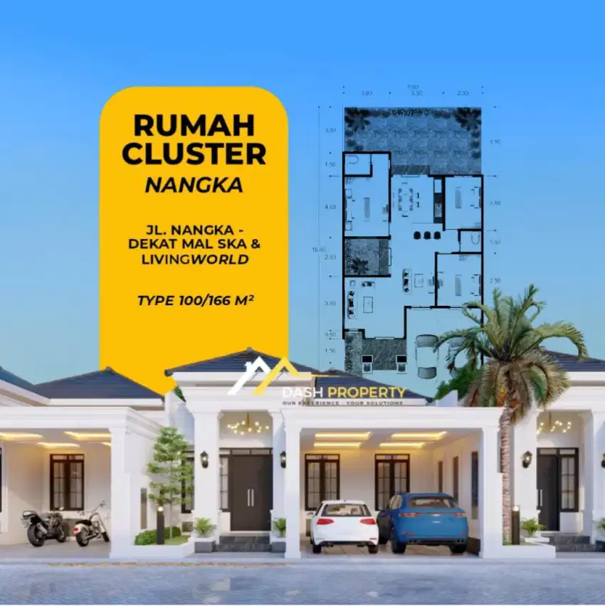 RUMAH CLUSTER DEPAN MAL SKA