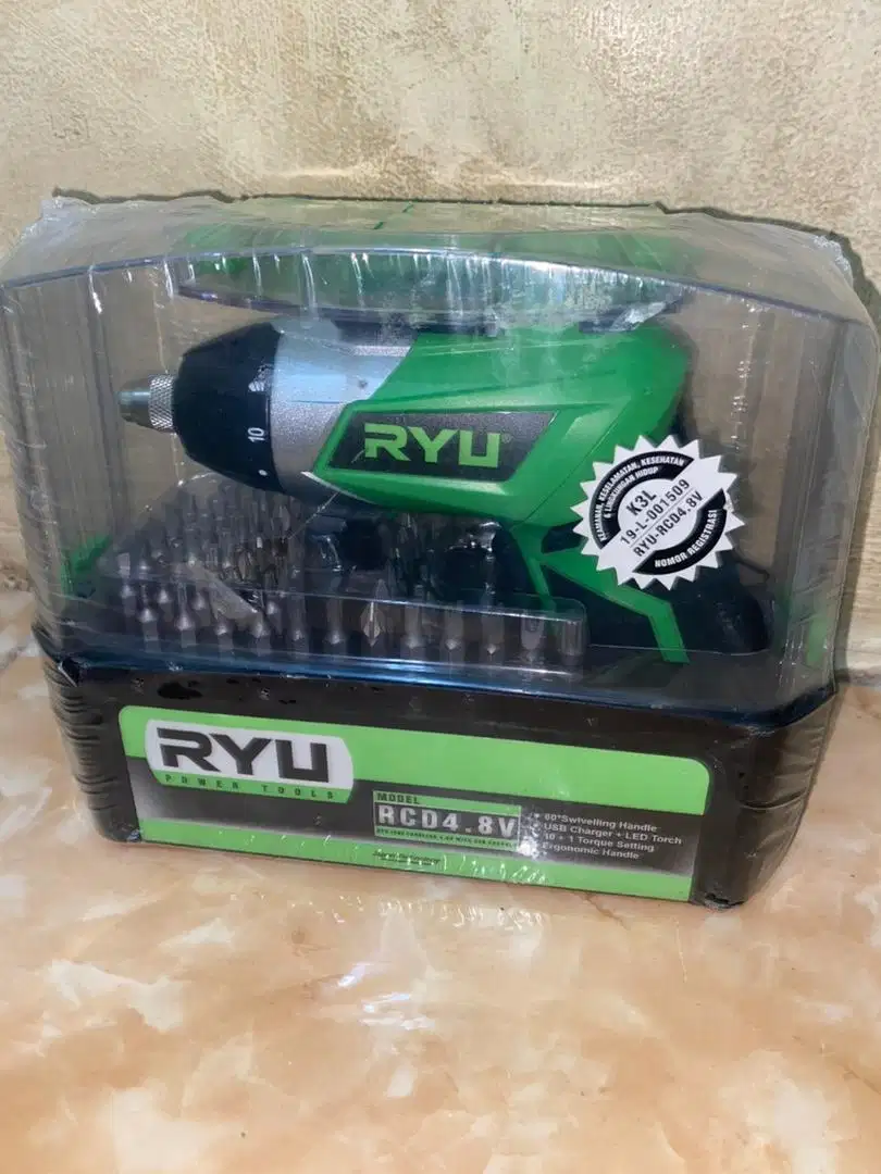 Cordless Ryu Rcd 4,8V Bor Baterai Obeng