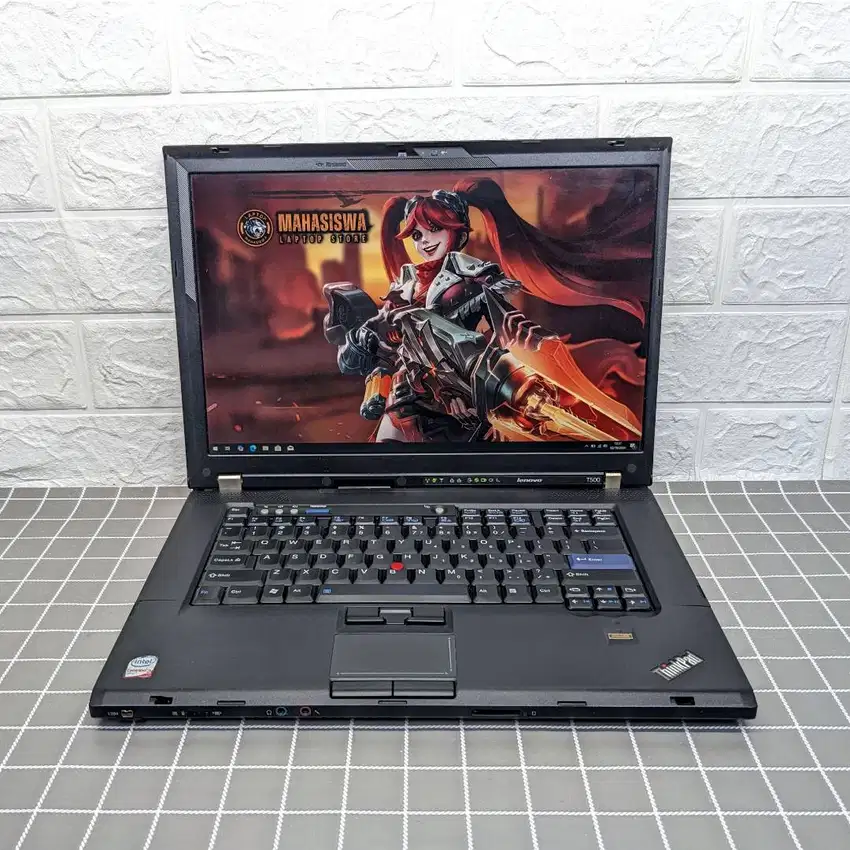 Lenovo Thinkpad T500 Laptop Layar Luas Dual Storage SSD HDD 500 GB Tan