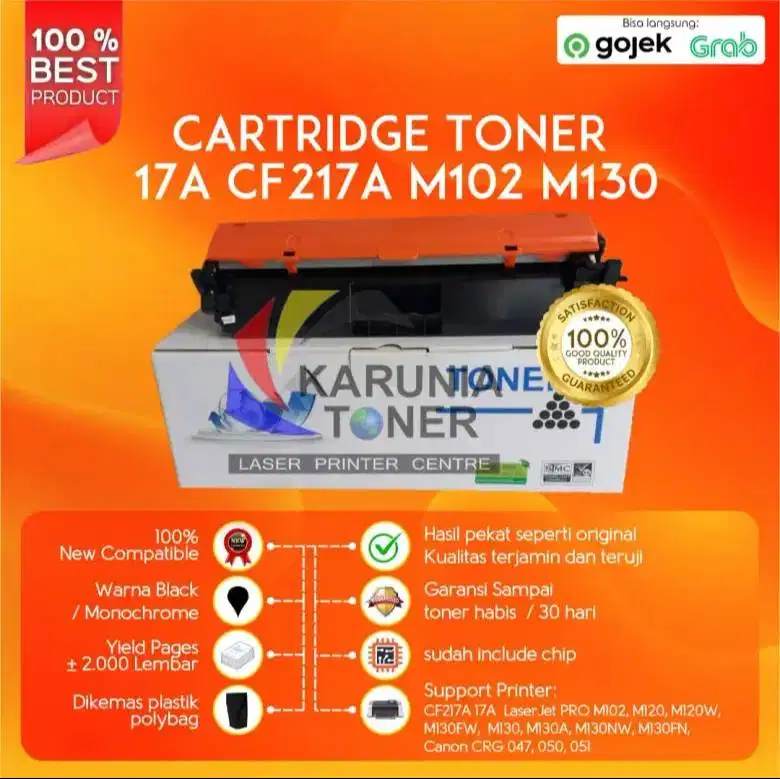 Compatible Toner HP 17A CF217A + CHIP Cartridge Printer HP M102a M130