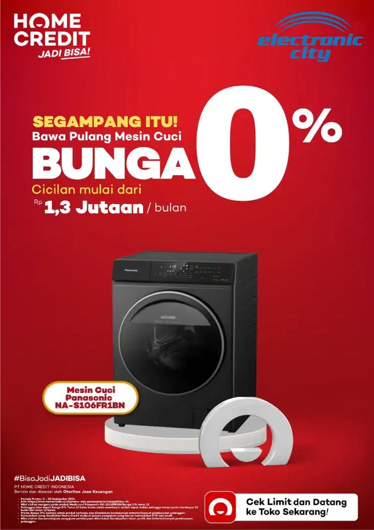 PROMO CICILAN Mesin Cuci PANASONIC ( Promo Bebas 1x Cicilan)