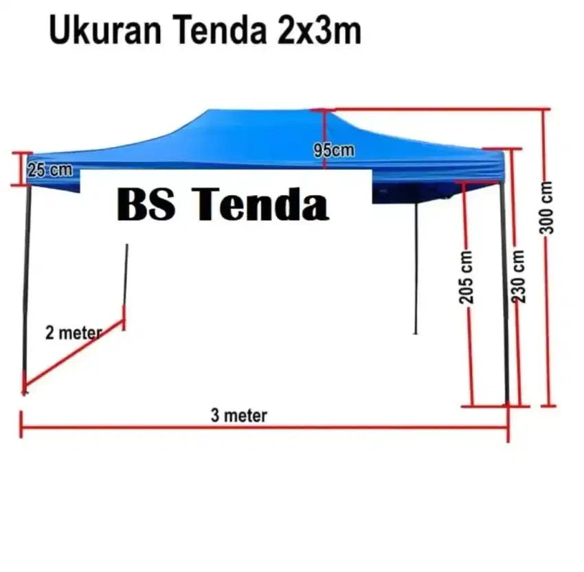 Dijual Tenda Lipat Otomatis Baru Ukuran 2x3 Meter Cibadak Sukabumi