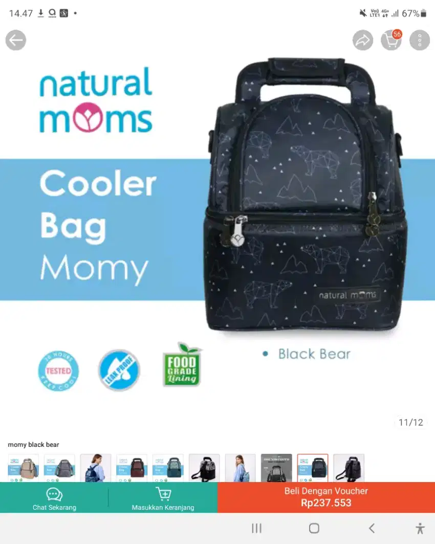 Natural Moms Cooler Bag Momy