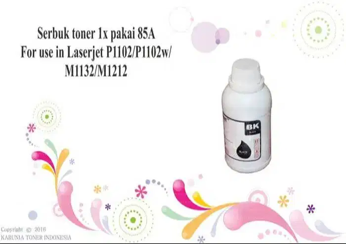 Serbuk toner 1x pakai 85A For use in Laserjet P1102_P1102w Berkualitas