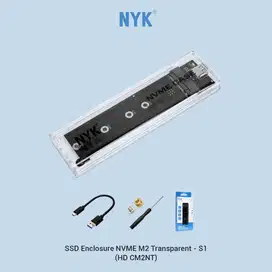 Enclosure Case SSD M2 NVME NYK Transparan S1