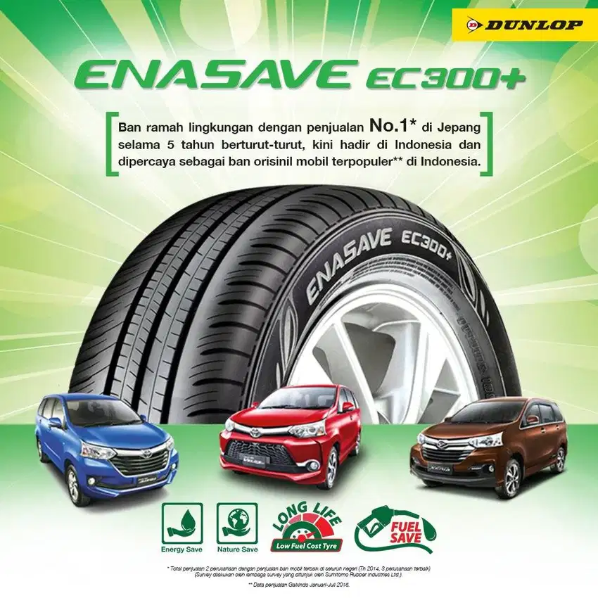 Ban Baru Dunlop Enasave 215/60 R17 Rush Terios Innova HRV XTrail Creta