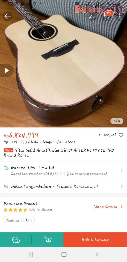 Gitar CRAFTER VL D28 CE PRO