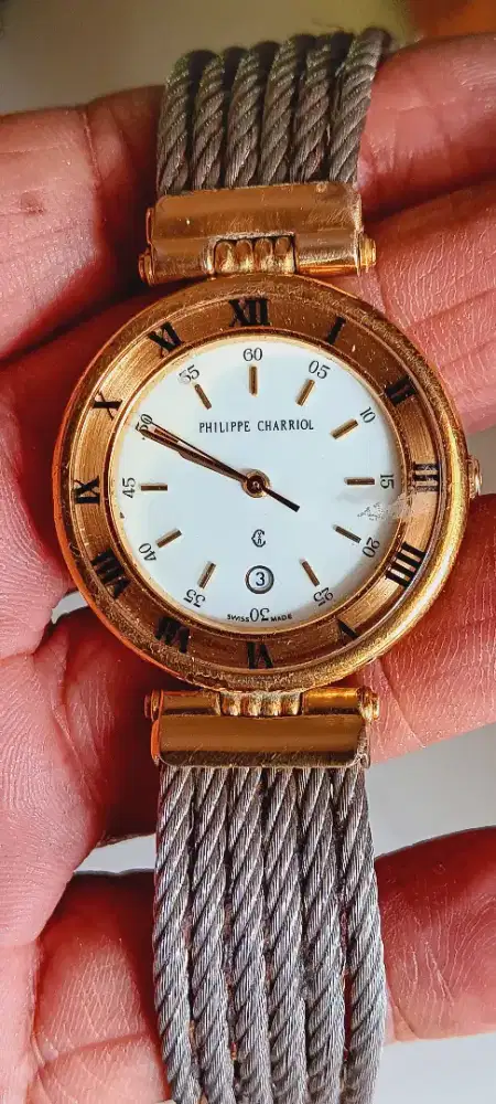 Jam Tangan Cowok Quart Philippe Charriol Original