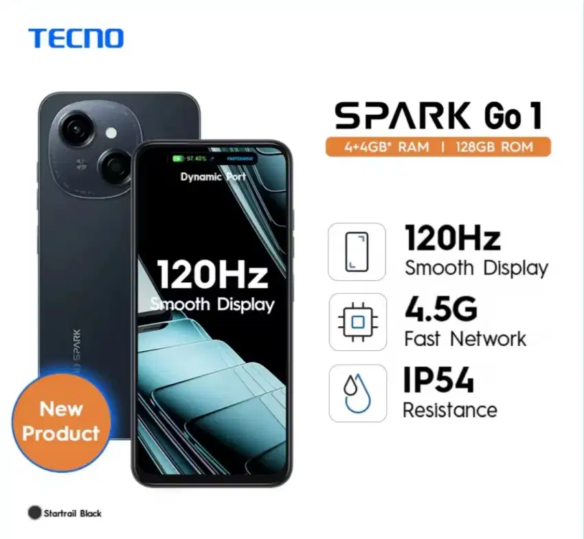 NEW TECNO SPARK GO 1 4GB+4GB/128GB,