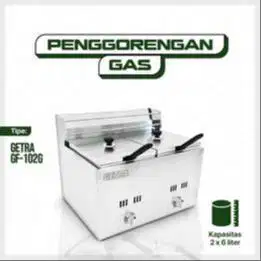 Gas Deep Fryer Getra GF 102G Deep Fryer Gas 2 Tank Low Pressure