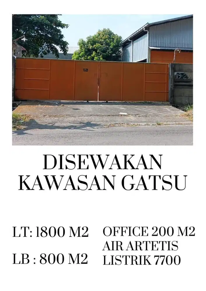 Sewa gudang kawasan industri gatot subroto gatsu semarang jawa tengah