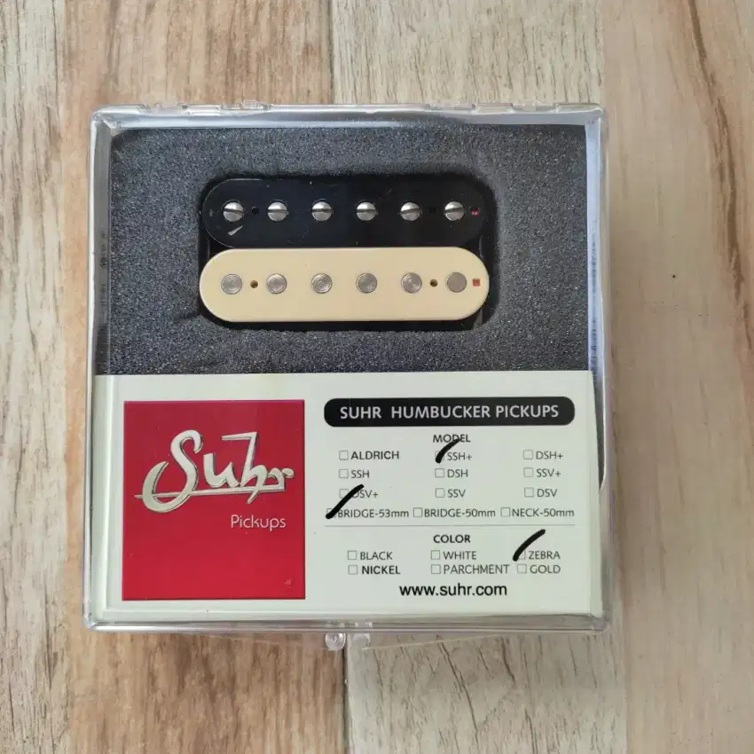 Suhr SSH Plus bridge electric guitar pickup 
- Zebra, 53mm