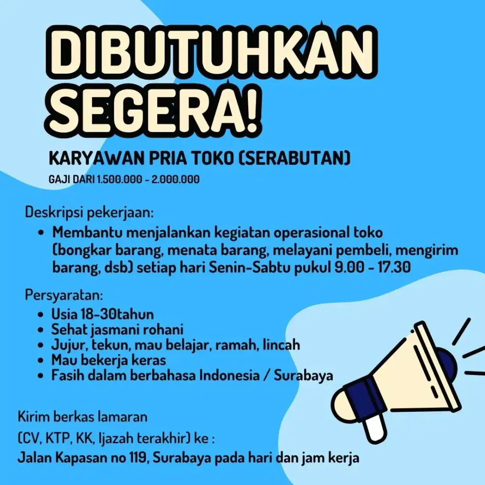 KARYAWAN TOKO (SERABUTAN)