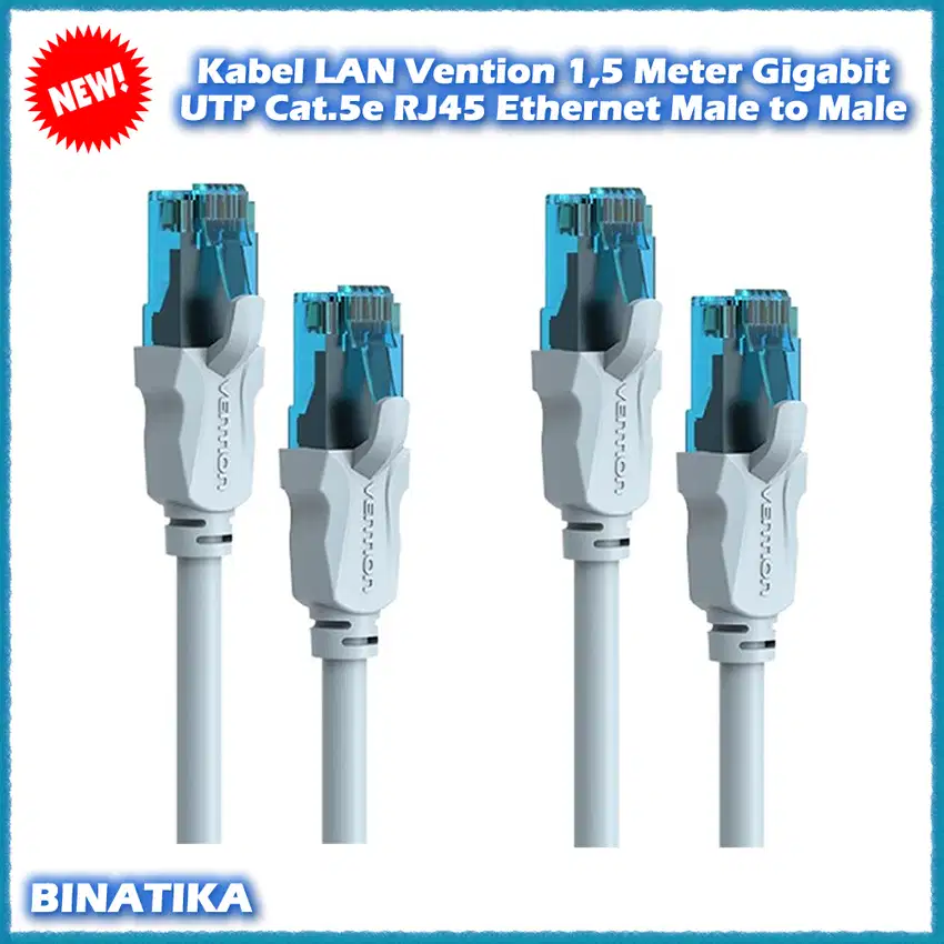 Kabel LAN Vention 1,5 M Gigabit UTP Cat.5e RJ45 Ethernet Male to Male