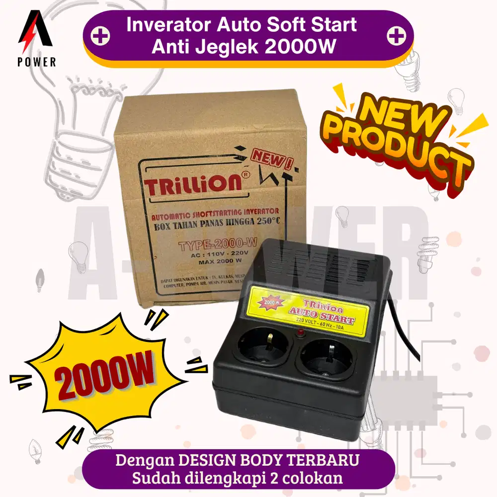 Trillion - Inverator Auto Start Anti Jeglek 2000W