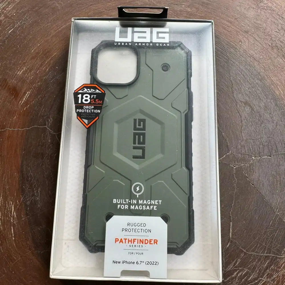 Case HP iPhone 14 Plus / 15 Plus UAG Pathfinder Magsafe Olive BNIB