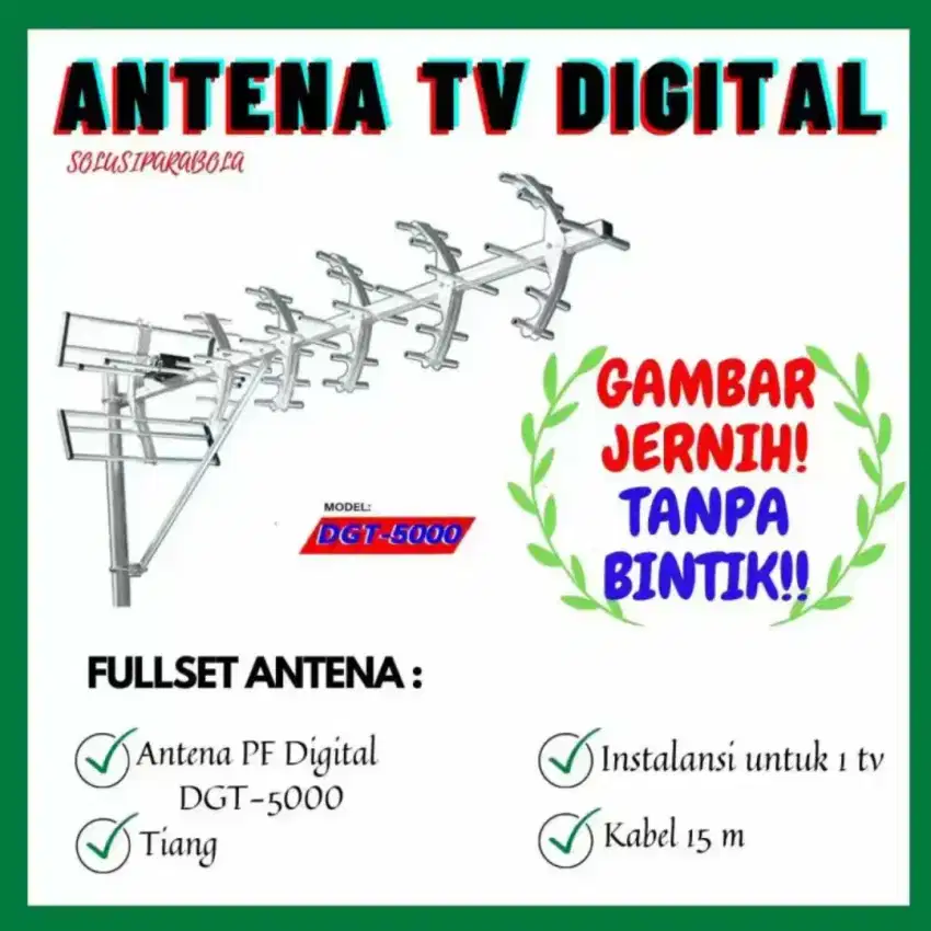 Paket antena pf digital gratis pemasangan