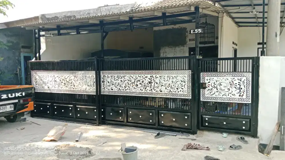 Pintu dorong kating laser