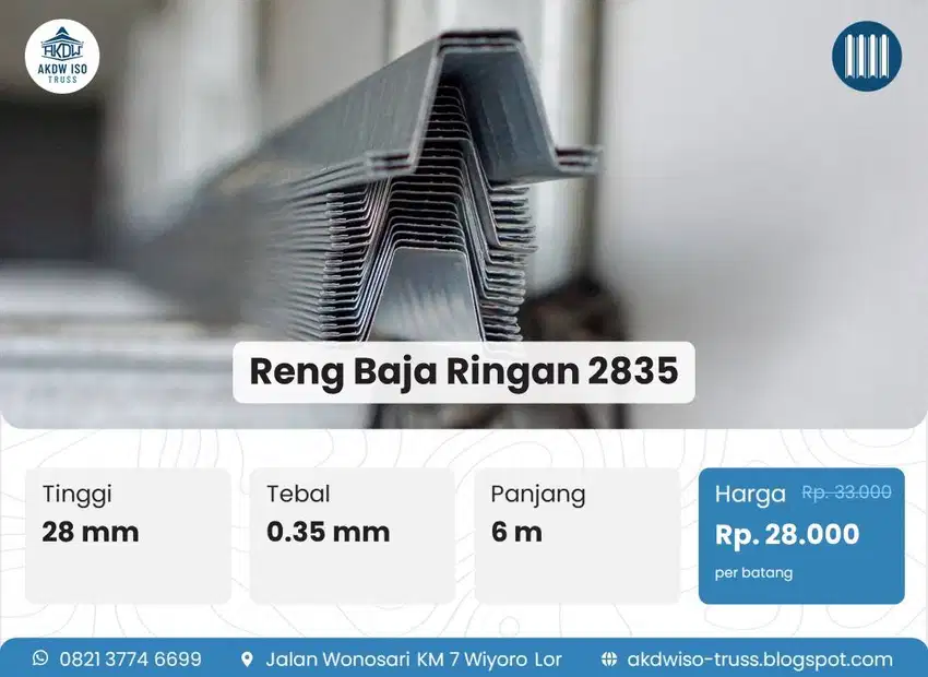 Reng Tebal 0.35mm 0.45mm Baja Ringan Merek Kencana Taso Joli CNP